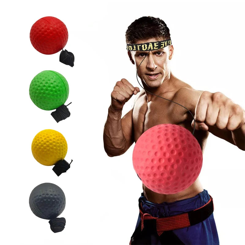 Boxing Speed Ball Head-Mounted PU Punch Ball MMA Sanda Training Hand Eye Reaction Gym Sandbag Muay Thai Boxeo Fitness Equipment