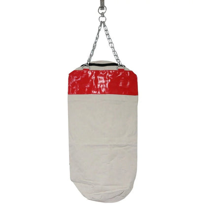 New Canvas Boxing Punching Bag with Chains Red