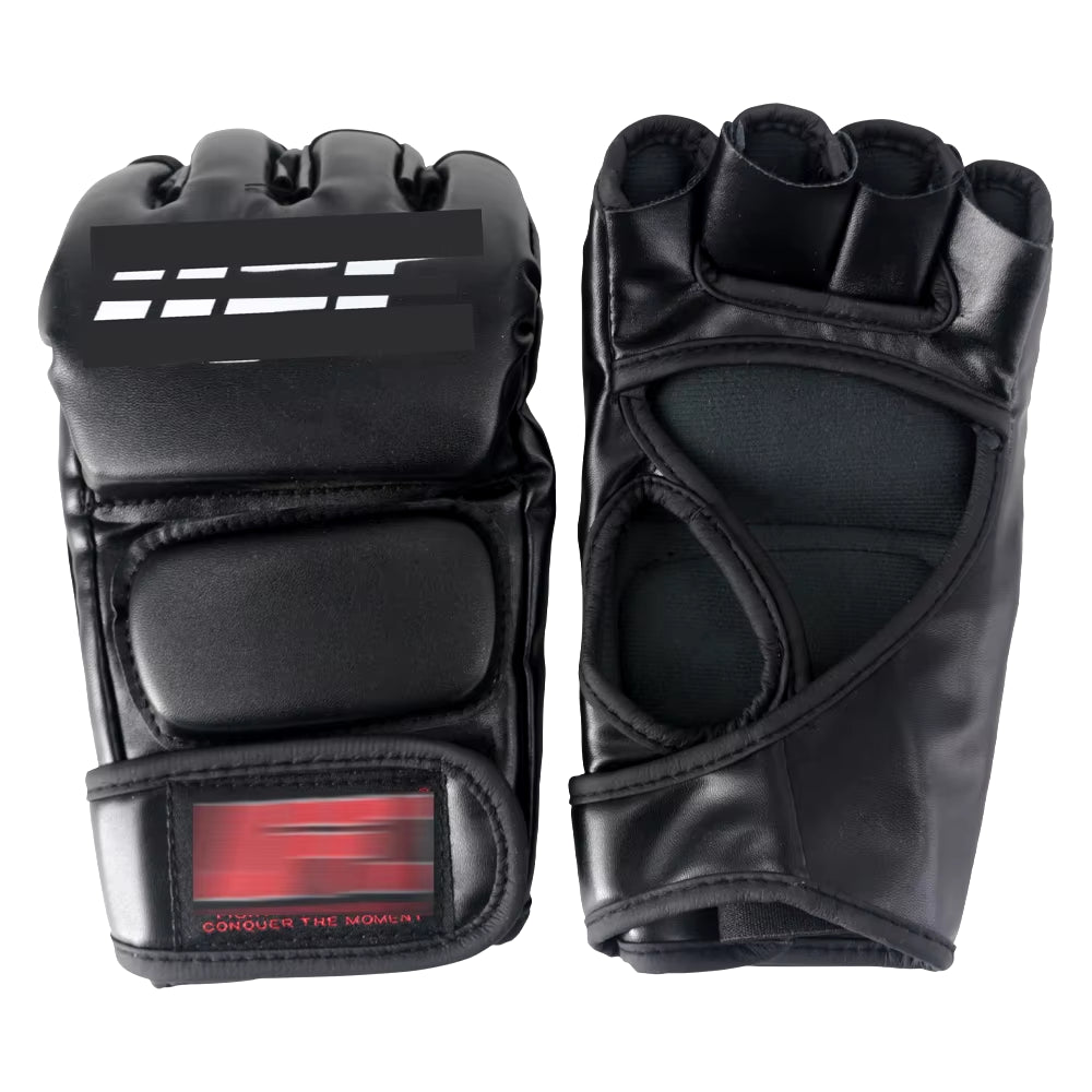 MMA Black Ferocious Fighting Half-Finger Gloves Tiger Muay Thai Boxing Pads Boxing Gloves Men Mma Fight Sanda Glove Box MMA