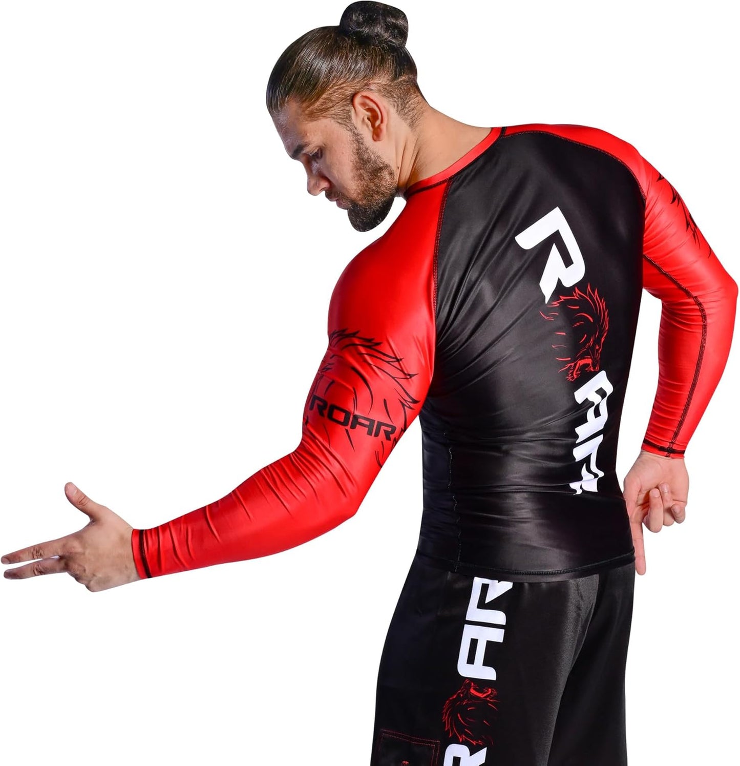 Roar BJJ Rash Guards MMA Grappling Jiu Jitsu Training No Gi Fight Wear Mens Compression Shirts